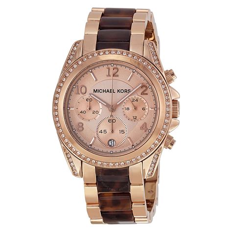 michael kors rose gold watch used|rose gold mk watch women's.